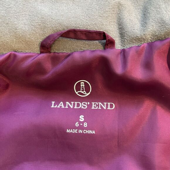 Lands End Women's Down Puffer Vest Size Small Dark Mulberry Lightweight - Picture 4 of 10